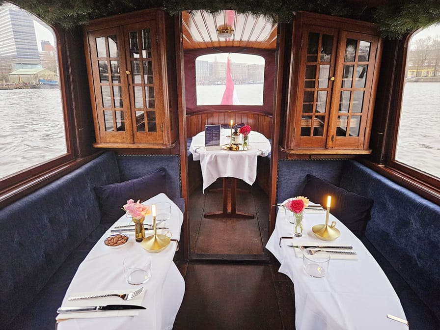 Ritz dinner cruise amsterdam private boat