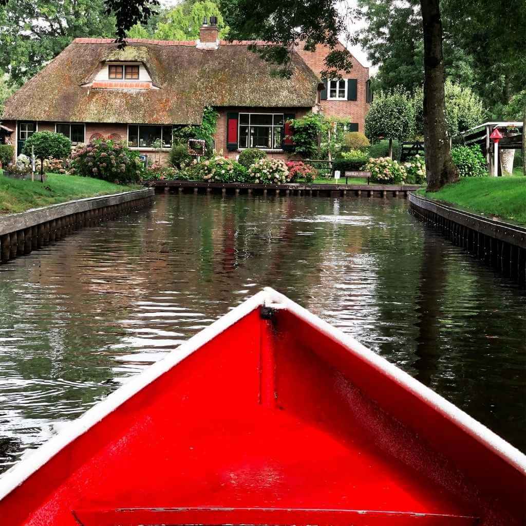 Giethoorn, a Dutch village of canals