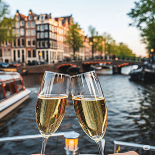 champagne canal cruise amsterdam