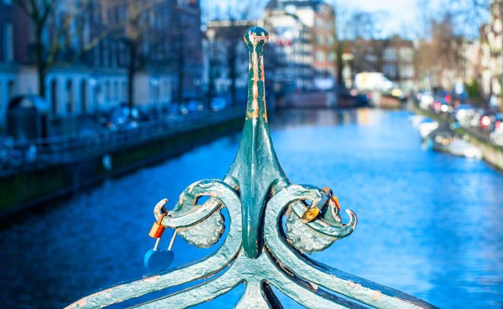 Love Lock Bridge in Amsterdam
