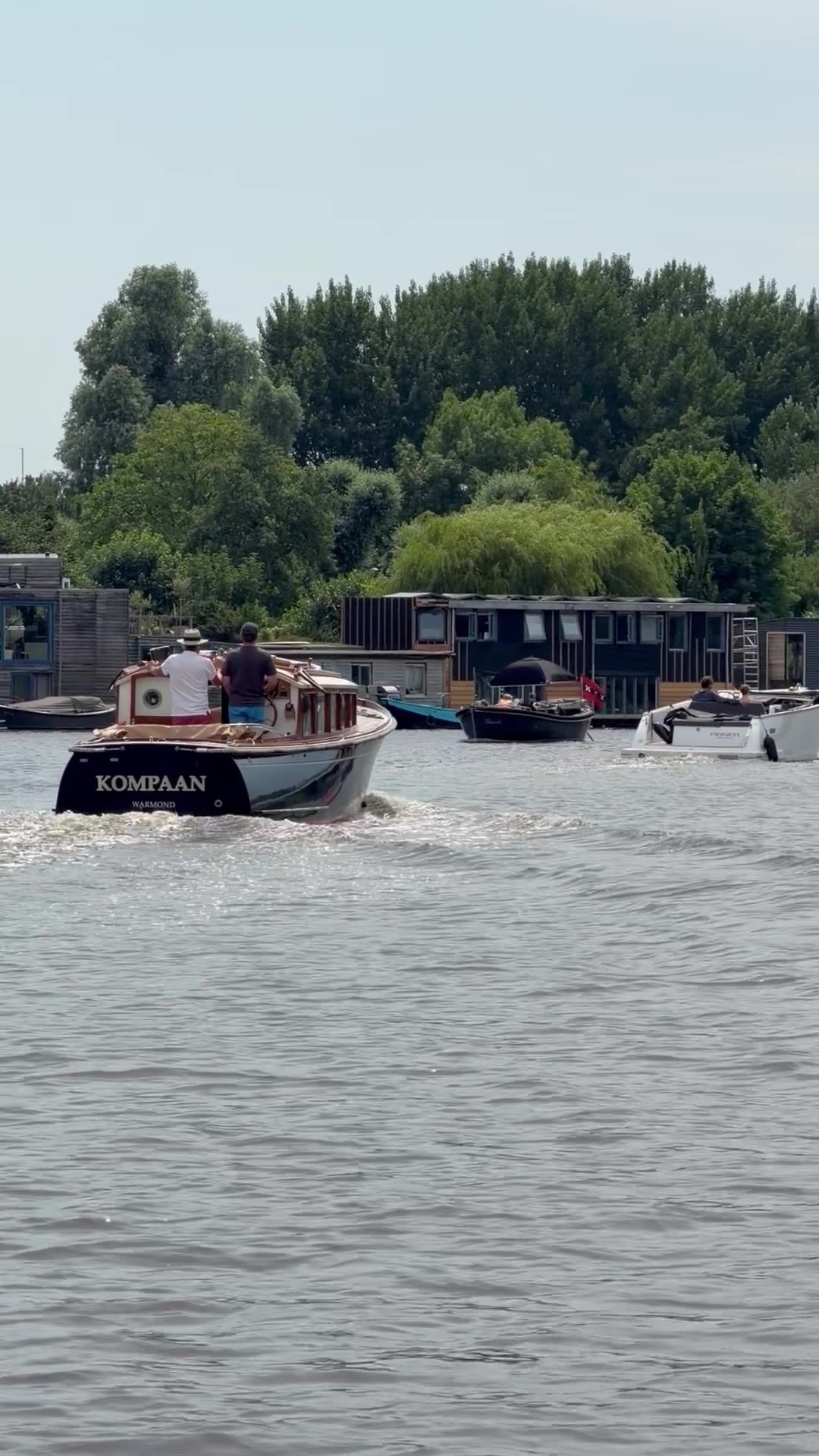 Riverside house along the Amstel River during a quiet countryside cruise from Amsterdam
